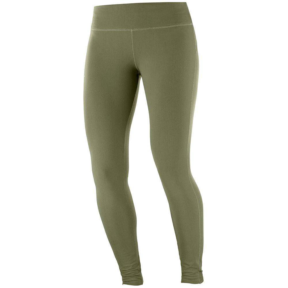 Collants Salomon Femme Vert Olive - Salomon COMET WARM W - France (3218-KGBME)